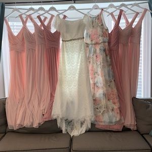 David’s bridal cross cross back bridesmaid dress